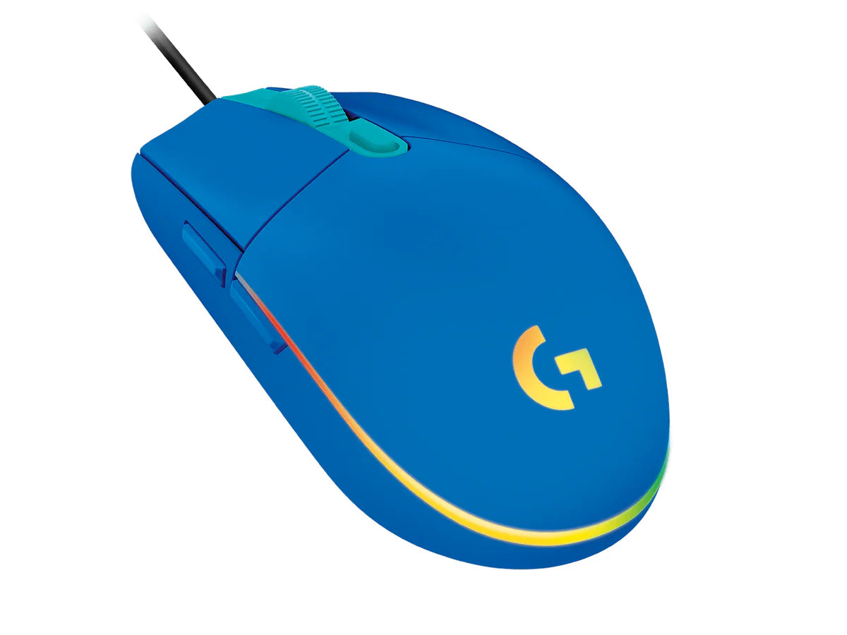 Logitech G102 LIGHTSYNC Corded Gaming Mouse - Blue - USB